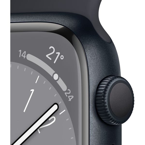 "Buy Online  Apple Watch Series 8 GPS 41mm Midnight Aluminium Case with Midnight Sport Band - Regular Watches"