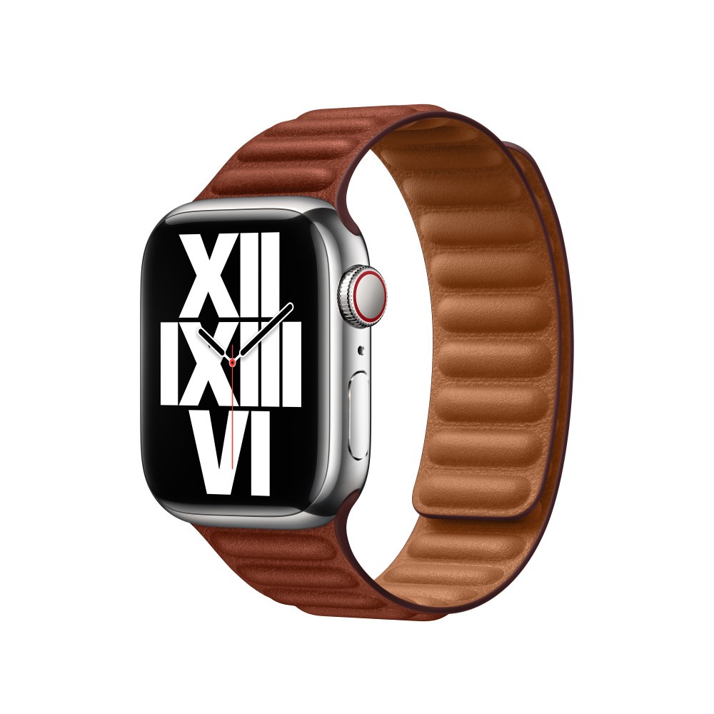 "Buy Online  Apple 41mm Ink Leather Link-M/L Watches"