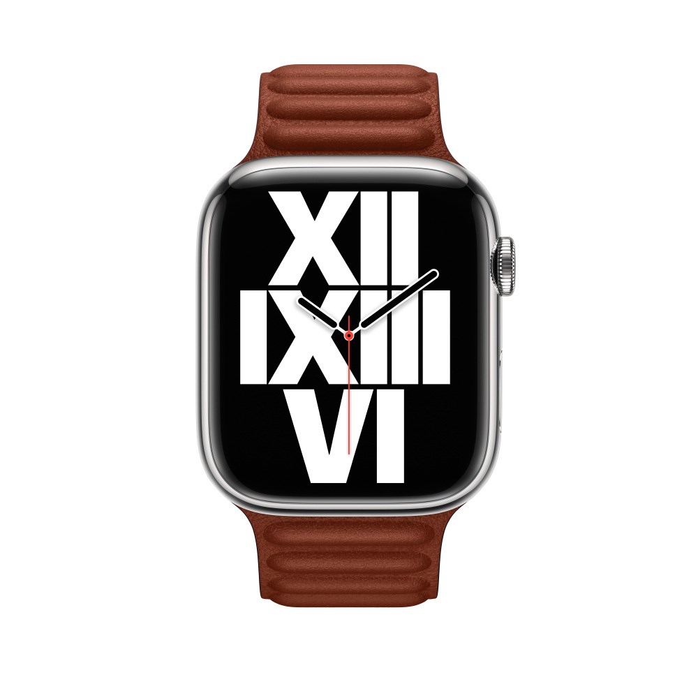 "Buy Online  Apple 45mm Umber Leather Link-S/M Watches"
