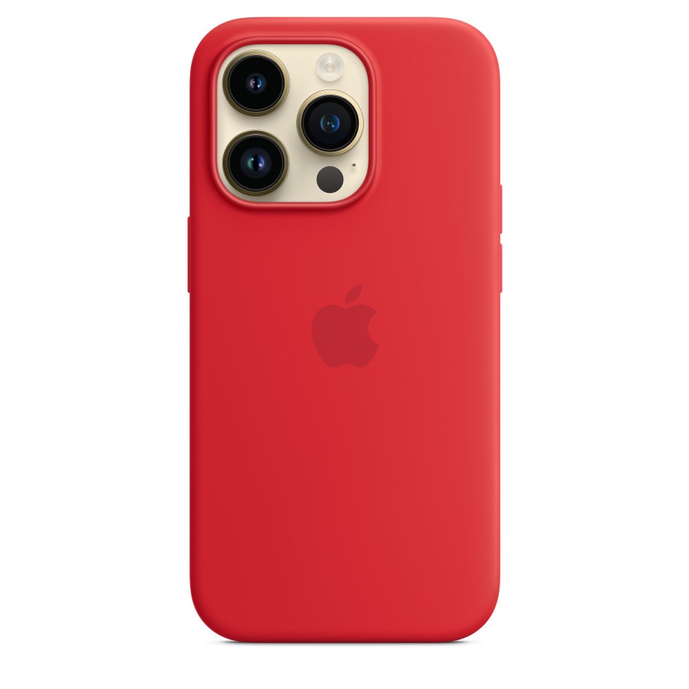 "Buy Online  Apple iPhone 14 Silicone Case with MagSafe - (PRODUCT)RED Mobile Accessories"
