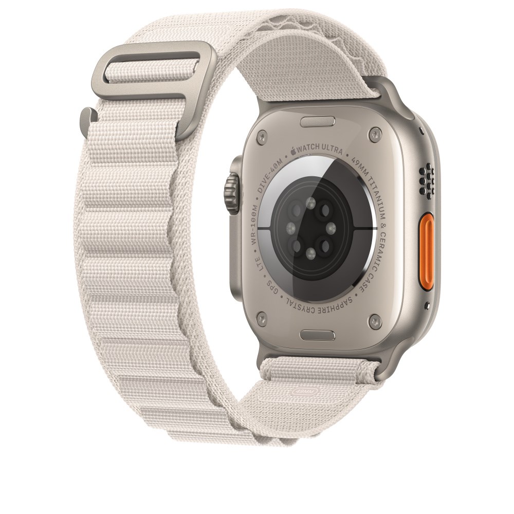 "Buy Online  Apple 49mm Starlight Alpine Loop - Small Watches"