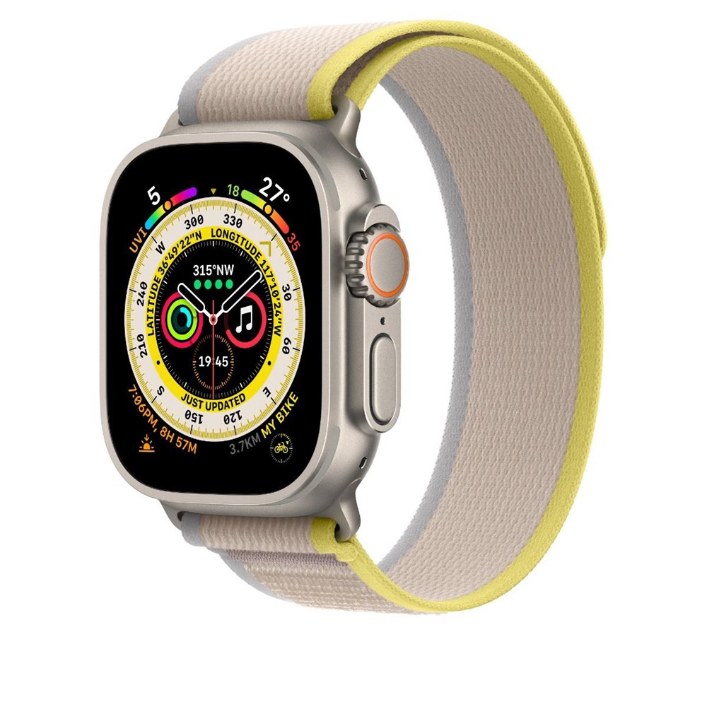 "Buy Online  Apple 49mm Yellow/Beige Trail Loop - M/L Watches"