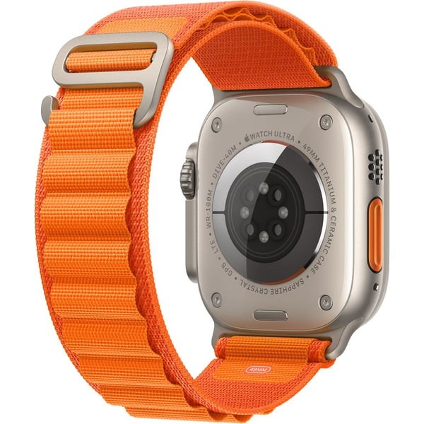 "Buy Online  Apple Watch Ultra GPS + CellularI 49mm Titanium Case with Orange Alpine Loop-Medium Watches"