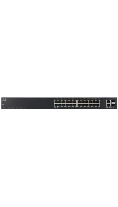 "Buy Online  Cisco SF22024P Smart Switch | 24 Fast Ethernet Ports | 2 Gigabit Ethernet (GbE) Uplinks | 180W PoE | Limited Lifetime Protection (SF22024PK9UK) Networking"