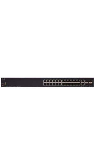 "Buy Online  Cisco SF25024P Smart Switch | 24 Fast Ethernet Ports | 185W PoE | 4 Gigabit Ethernet (GbE) Ports | Limited Lifetime Protection (SF25024PK9UK) Networking"
