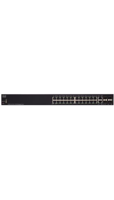 "Buy Online  Cisco SF35024 Managed Switch | 24 10/100 Ports | 4 Gigabit Ethernet (GbE) Combo SFP | Limited Lifetime Protection (SF35024K9UK) Networking"