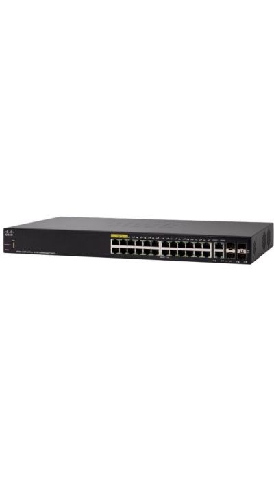 "Buy Online  Cisco SF35024MP Managed Switch | 24 10/100 MaX Ports | 375W PoE | 4 Gigabit Ethernet (GbE) Combo SFP | Limited Lifetime Protection (SF35024MPK9UK) Networking"