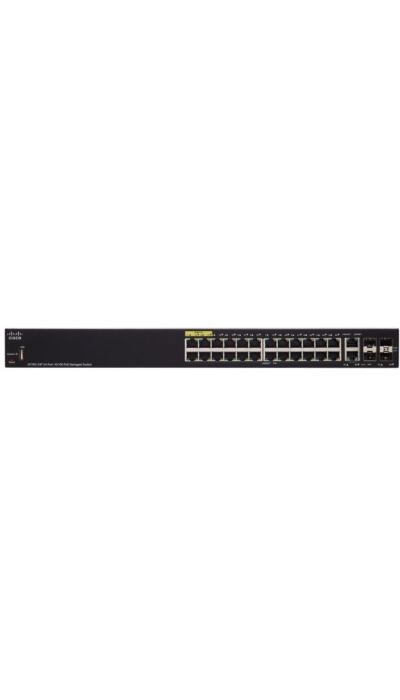 "Buy Online  Cisco SF35024P Managed Switch | 24 10/100 PoE Ports | 185W Ports | 4 Gigabit Ethernet (GbE) Combo SFP | Limited Lifetime Protection (SF35024PK9UK) Networking"