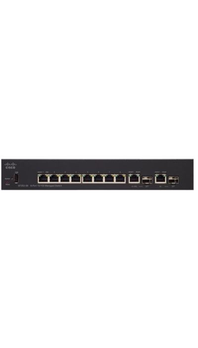 "Buy Online  Cisco SF35208MP Managed Switch | 8 10/100 MaX Ports | 128W PoE | 2 Gigabit Ethernet (GbE) Combo SFP | Limited Lifetime Protection (SF35208MPK9UK) Networking"