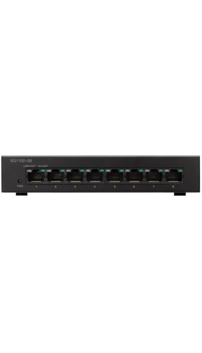 "Buy Online  Cisco SG110D08 Unmanaged Switch | 8 Gigabit Ethernet (GbE) Ports | Limited Lifetime Protection (SG110D08UK) Networking"