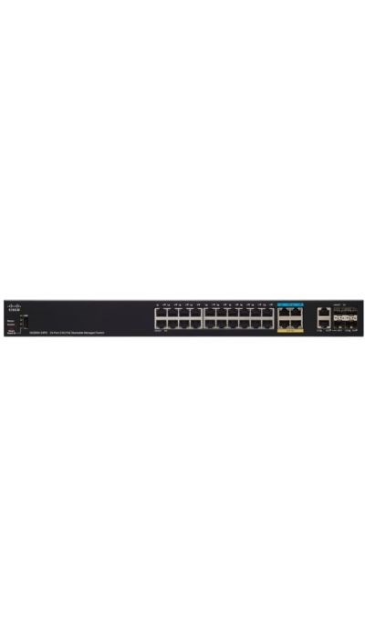 "Buy Online  Cisco SG350X24PD Stackable Managed Switch | 20 ports Gigabit | 4 Ports 2.5G Multigigabit | 375W PoE | 2 X 10G Combo + 2 X SFP+ | Limited Lifetime Protection (SG350X24PDK9UK) Networking"