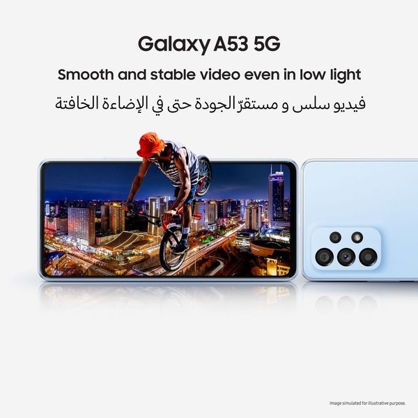 "Buy Online  Samsung Galaxy A53 SM-A536ELBDMEA 128GB Awesome Blue 5G Dual Sim Smartphone Smart Phones"