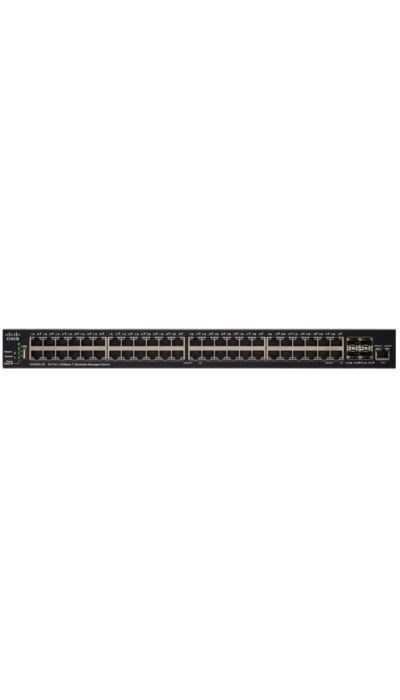 "Buy Online  Cisco SX350X52 Stackable Managed Switch | 52 Ports 10 Gigabit Ethernet (GbE) | 48 Ports 10GBaseT | 4 X 10G Combo SFP+ | Limited Lifetime Protection (SX350X52K9UK) Networking"