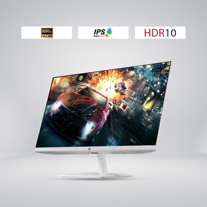 "Buy Online  VIEWSONIC VA2432-H-W 24 Inch 1080p IPS Monitor with Frameless Design| HDMI| VGA| 75Hz Refresh Rate| White Color Display"
