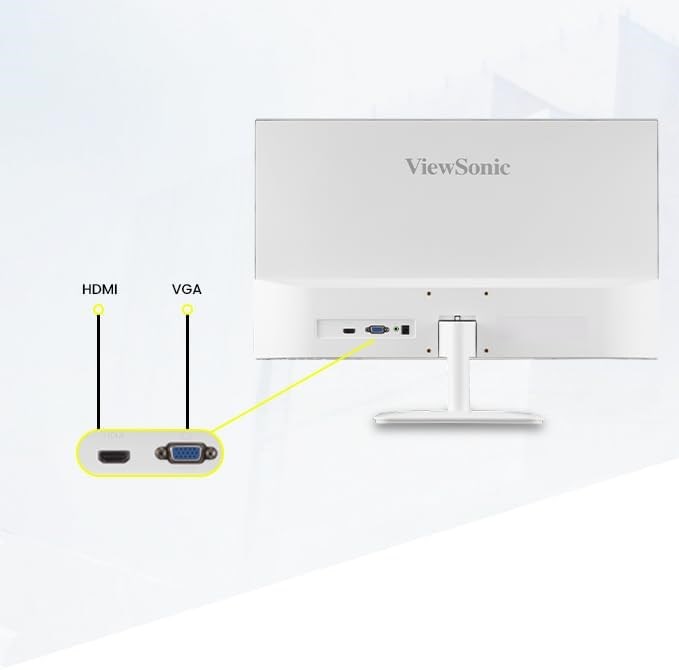 "Buy Online  VIEWSONIC VA2432-H-W 24 Inch 1080p IPS Monitor with Frameless Design| HDMI| VGA| 75Hz Refresh Rate| White Color Display"