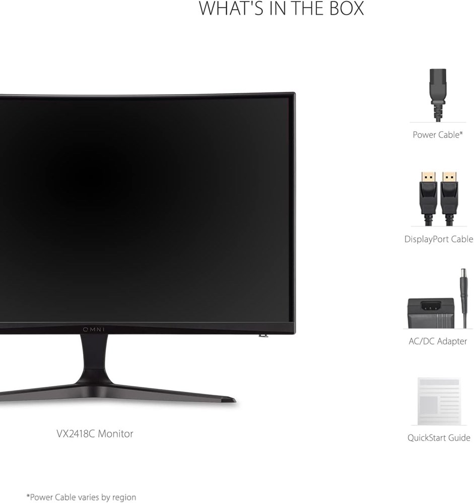 "Buy Online  VIEWSONIC VX2418C 23.5 Inch Curved LCD Monitor| 144Hz| 1920x1080| 2x HDMI| 1x DP| Speaker Display"