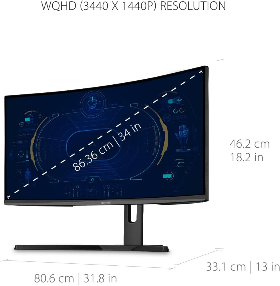 "Buy Online  VIEWSONIC VX3418-2KPC 34 Inch LCD Monitor Display"