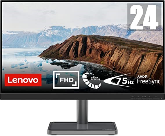 "Buy Online  Lenovo L24I-30 23.8inch FHD Gaming Monitor (ips Panel, 75hz, 4ms, Hdmi, Vga, AMD Freesync, Metal Stand With Phone Holder) – Tilt Stand Display"