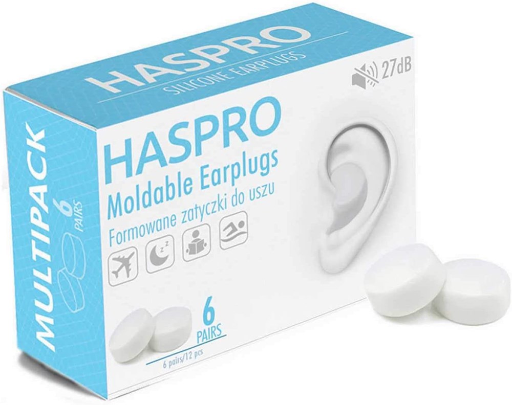 "Buy Online  HASPRO [6-Pair Pack] Soft Silicone Earplugs for Sleeping I Swimming & Bathing I Anti-Snoring I Noise Cancelling Reusable Earplugs- Adults & Children (trn) Hearing Protection"