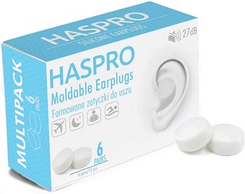 HASPRO [6-Pair Pack] Soft Silicone Earplugs for Sleeping I Swimming & Bathing I Anti-Snoring I Noise Cancelling Reusable Earplugs- Adults & Children (trn)