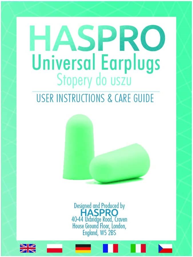"Buy Online  HASPRO Ultra Soft Foam Earplugs I Best Earplugs for Noise Canceling I Snoring I Work I DIY I Noise Reduction SNR 38dB (Pack of 10 I Mint) Hearing Protection"