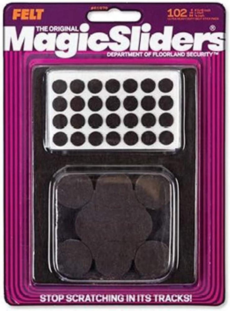 "Buy Online  Magic Sliders 4124-Self-Adhesive 15/16x4 Inch Rectangular Furniture Sliding Discs (4 Pack)(Grey) Home Appliances"