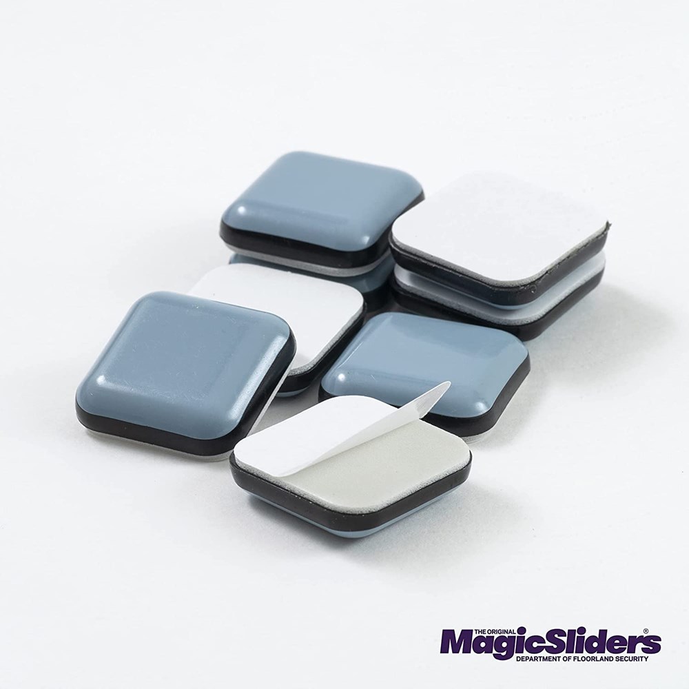 "Buy Online  Magic Sliders 08024 Self-Adhesive 15/16 Inch Square Furniture Sliding Discs (8 Pack)(Gray) Home Appliances"