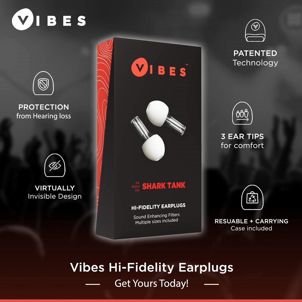 "Buy Online  Vibes Acoustic Filter Ear Plugs - High Fidelity Decibel Reducing EarPlugs for Music Concerts I Festivals I Motorcycling - Hearing Protection for Tinnitus & Autism Sensory Processing Disorders Hearing Protection"
