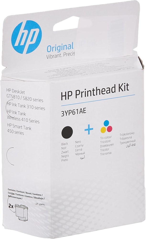 "Buy Online  HP 3YP61AE Black/Tri-color GT Printhead Kit 3YP61AE Inks & Toners"