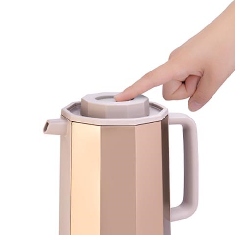"Buy Online  Zojirushi Handy Pot Vacuum Flask| 1.0Ltr| Large Push Button Stopper| Gold Home Appliances"