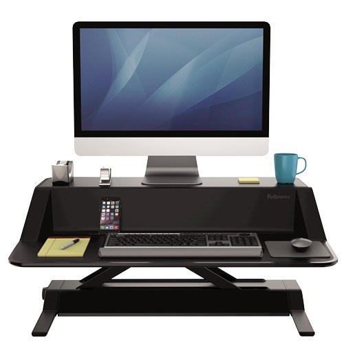 "Buy Online  Fellowes LOTUS SIT-STAND WORKSTATION - BLACK Office Supplies"