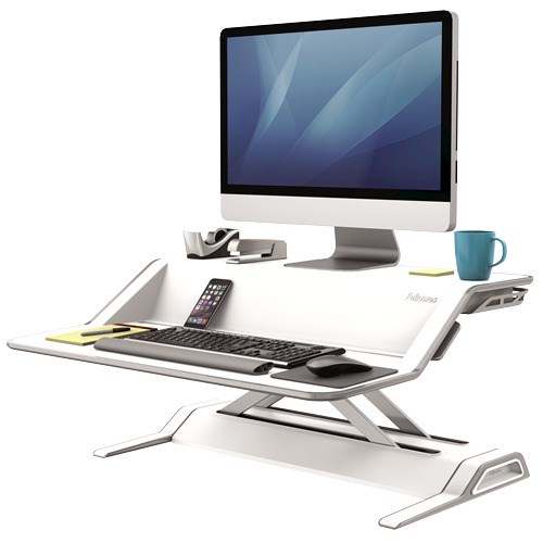 "Buy Online  Fellowes LOTUS SIT-STAND WORKSTATION - WHITE Office Supplies"