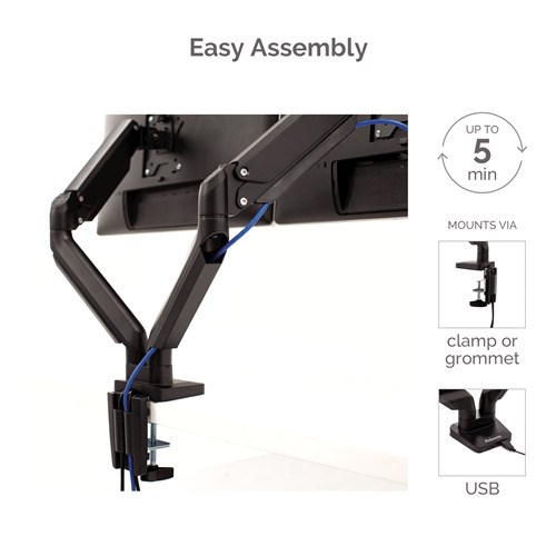 "Buy Online  FELLOWES PLATINUM SERIES DUAL MONITOR ARM Office Supplies"