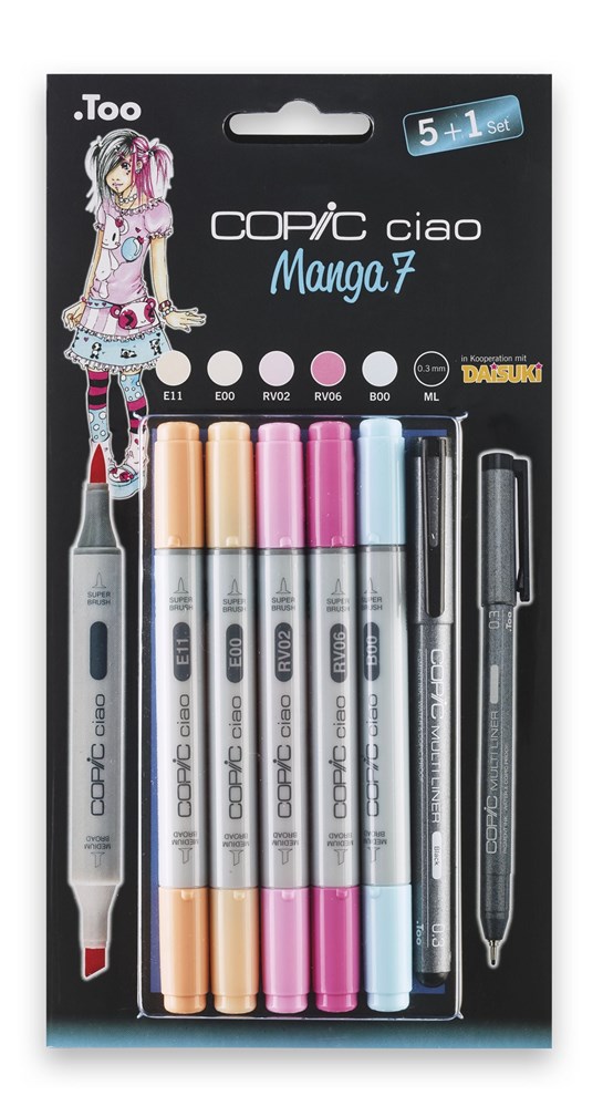 "Buy Online  COPIC ciao Set 5+1 Manga 7 Office Supplies"