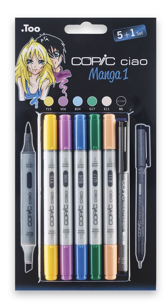 "Buy Online  COPIC ciao Set 5+1 Manga 1 Office Supplies"