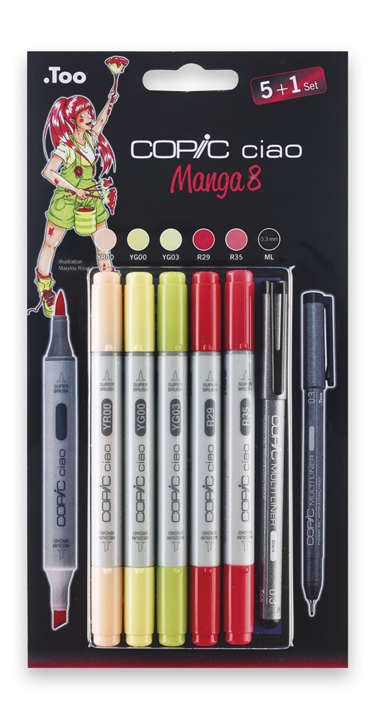 "Buy Online  COPIC ciao Set 5+1 Manga 8 Office Supplies"