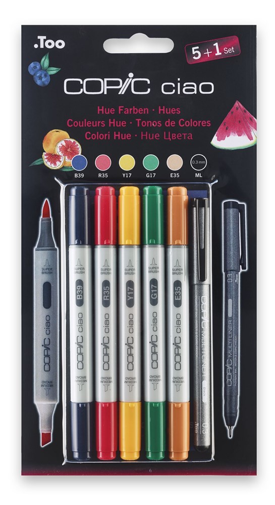 "Buy Online  COPIC ciao Set 5+1 Hues Office Supplies"