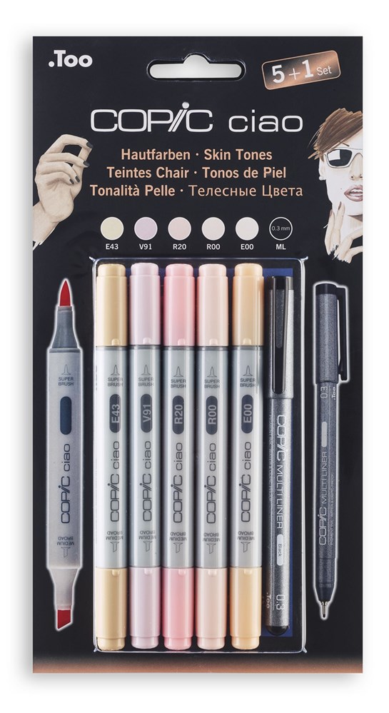 "Buy Online  COPIC ciao Set 5+1 Skin Tones Office Supplies"