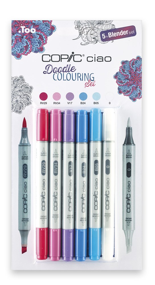 "Buy Online  Copic Doodle Colouring 5+1 set Office Supplies"