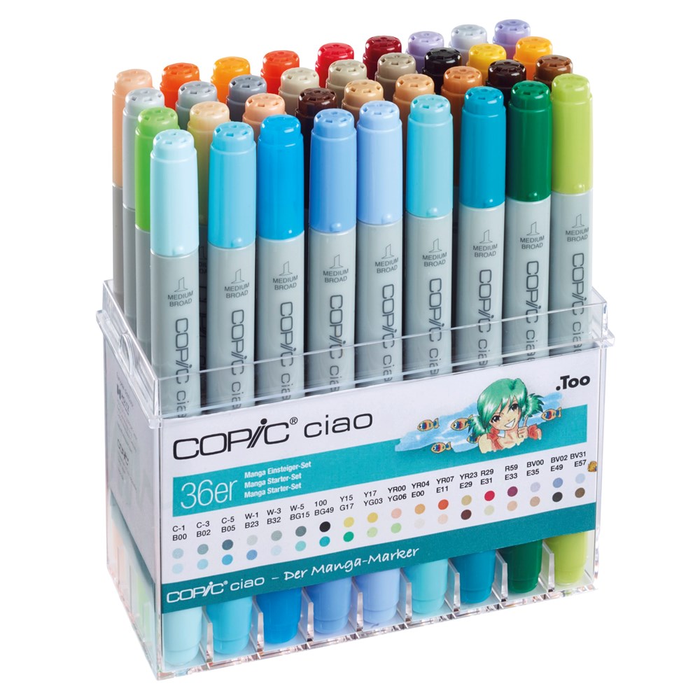 "Buy Online  COPIC ciao Set of 36pc Manga Starter Set Office Supplies"