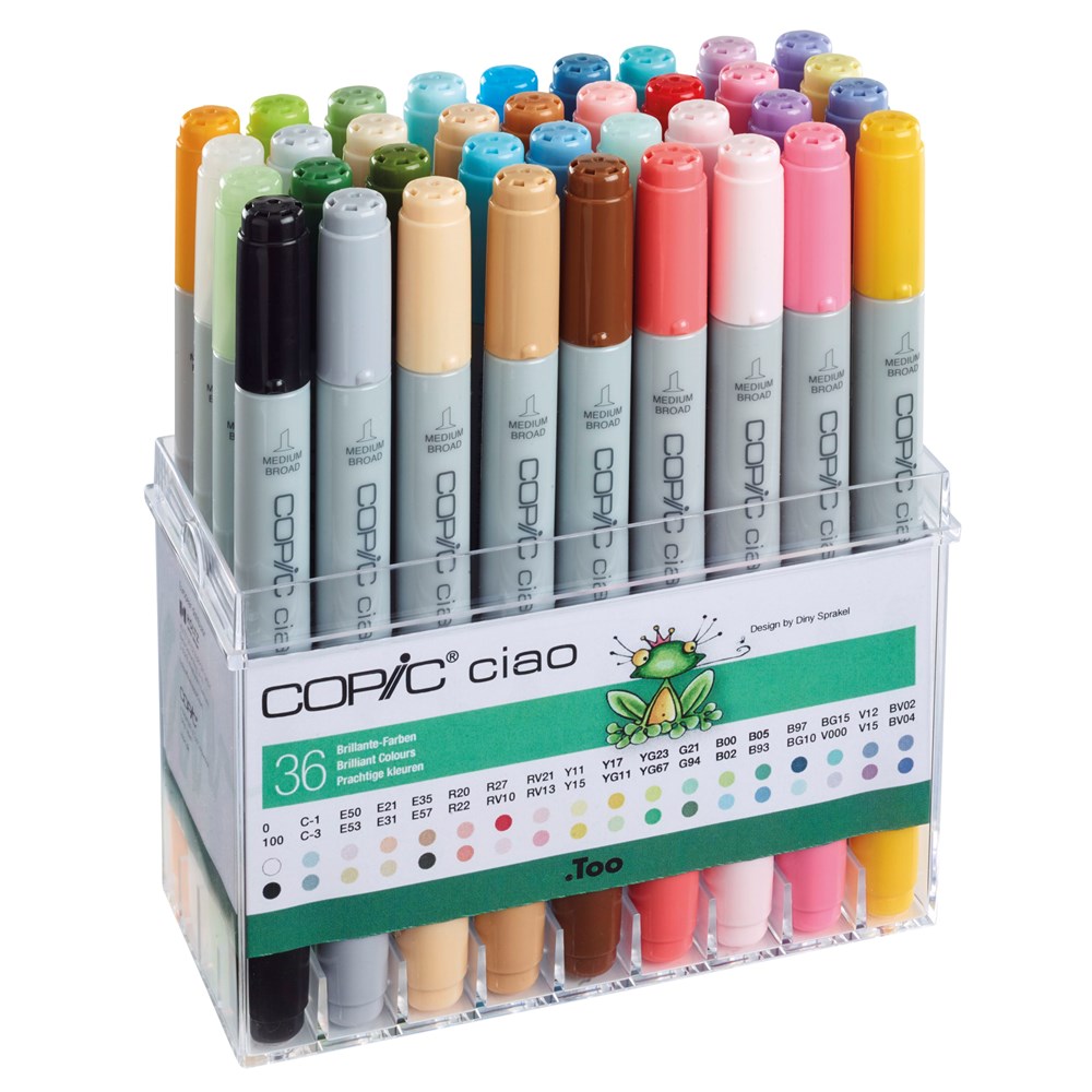 "Buy Online  COPIC ciao Set of 36pc Set   Brillante Farben Office Supplies"