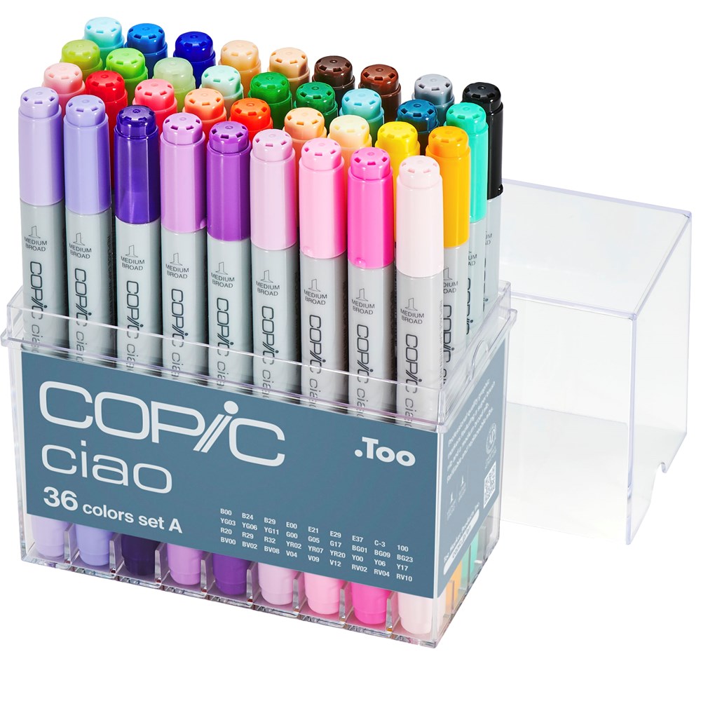 "Buy Online  COPIC ciao Set of 36pc Set A colors Office Supplies"