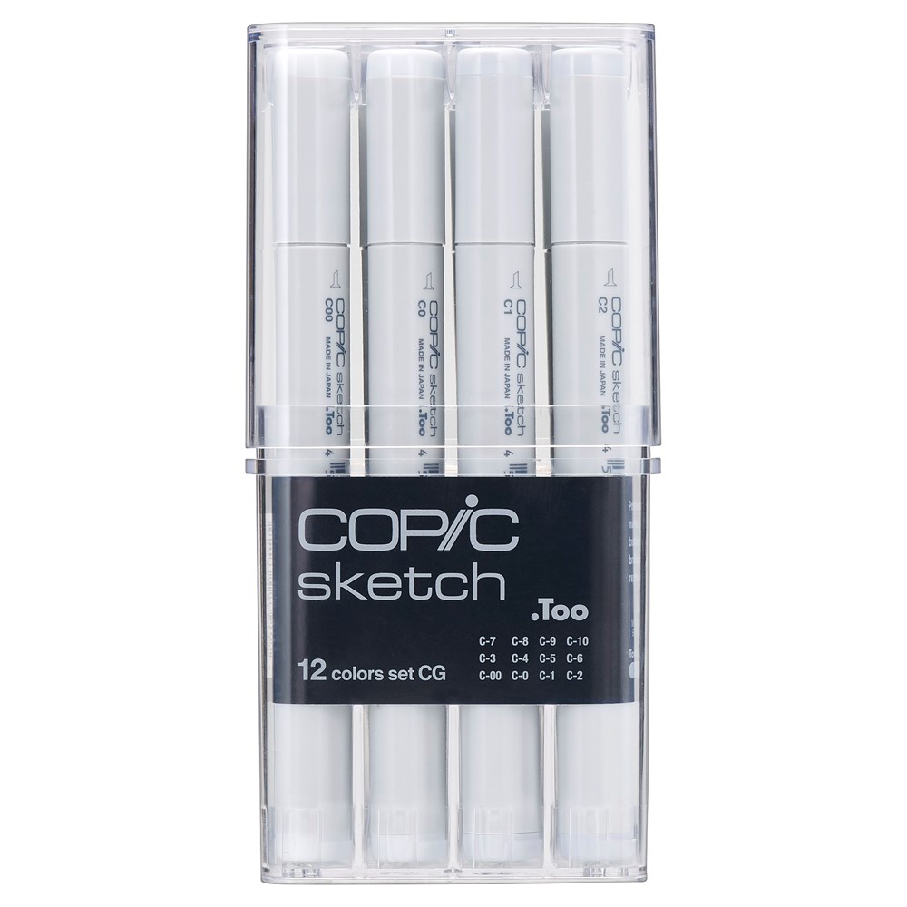 "Buy Online  Copic Sketch 12pc Colors sets   Cool Grey Office Supplies"