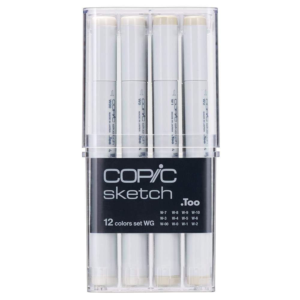 "Buy Online  Copic Sketch 12pc Colors sets   Warm Grey Office Supplies"