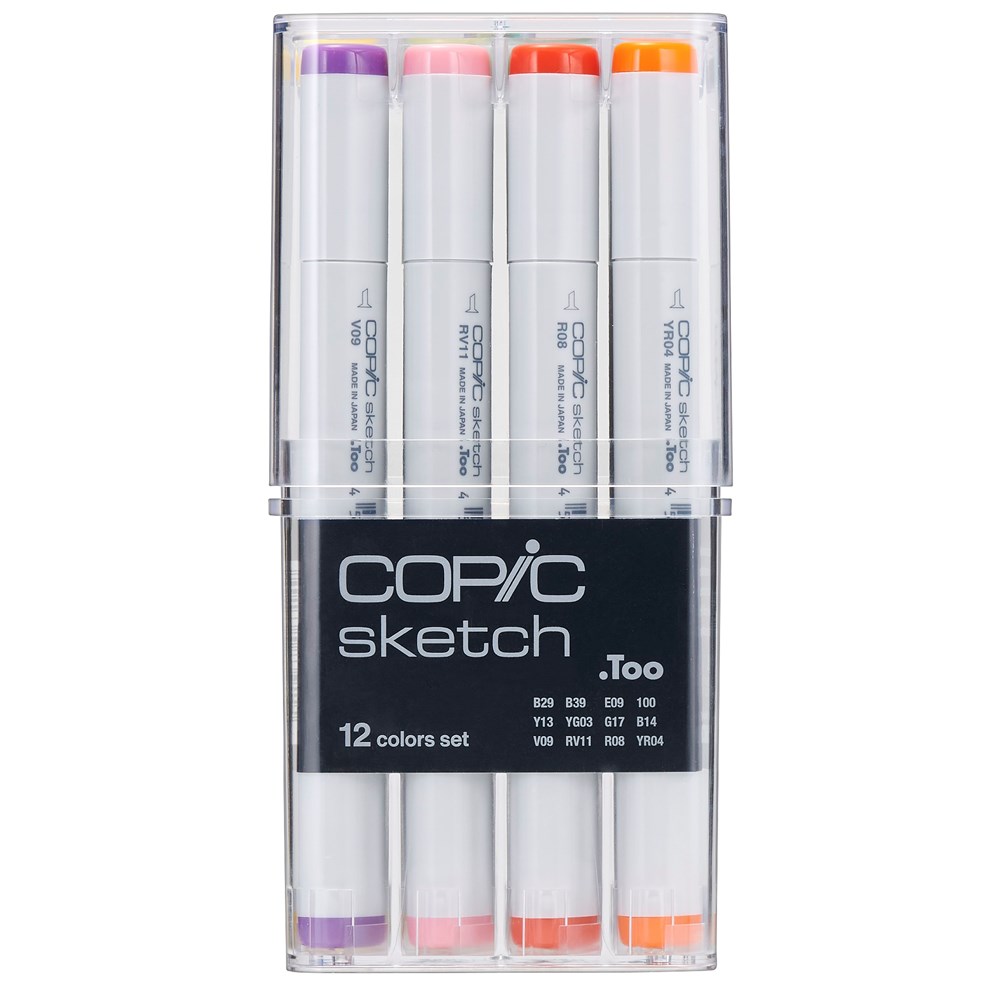 "Buy Online  Copic Sketch 12pc Colors sets including Black Office Supplies"