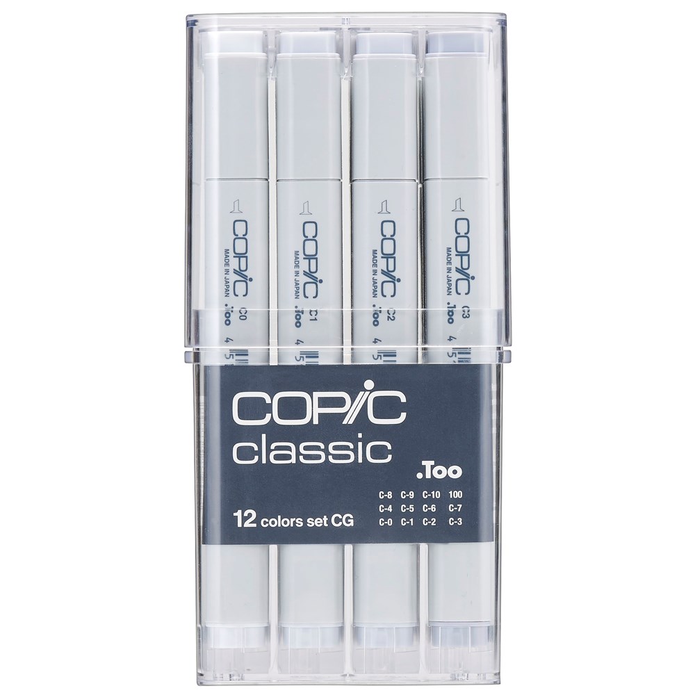 "Buy Online  Copic Marker 12pc   Grey Set CG Office Supplies"