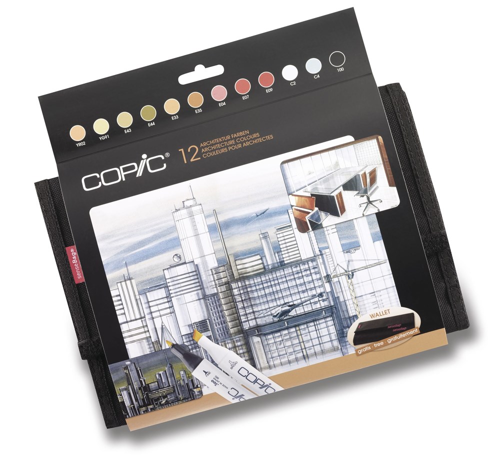 "Buy Online  Copic Marker 12pc Colors sets in 24pc Wallet Office Supplies"