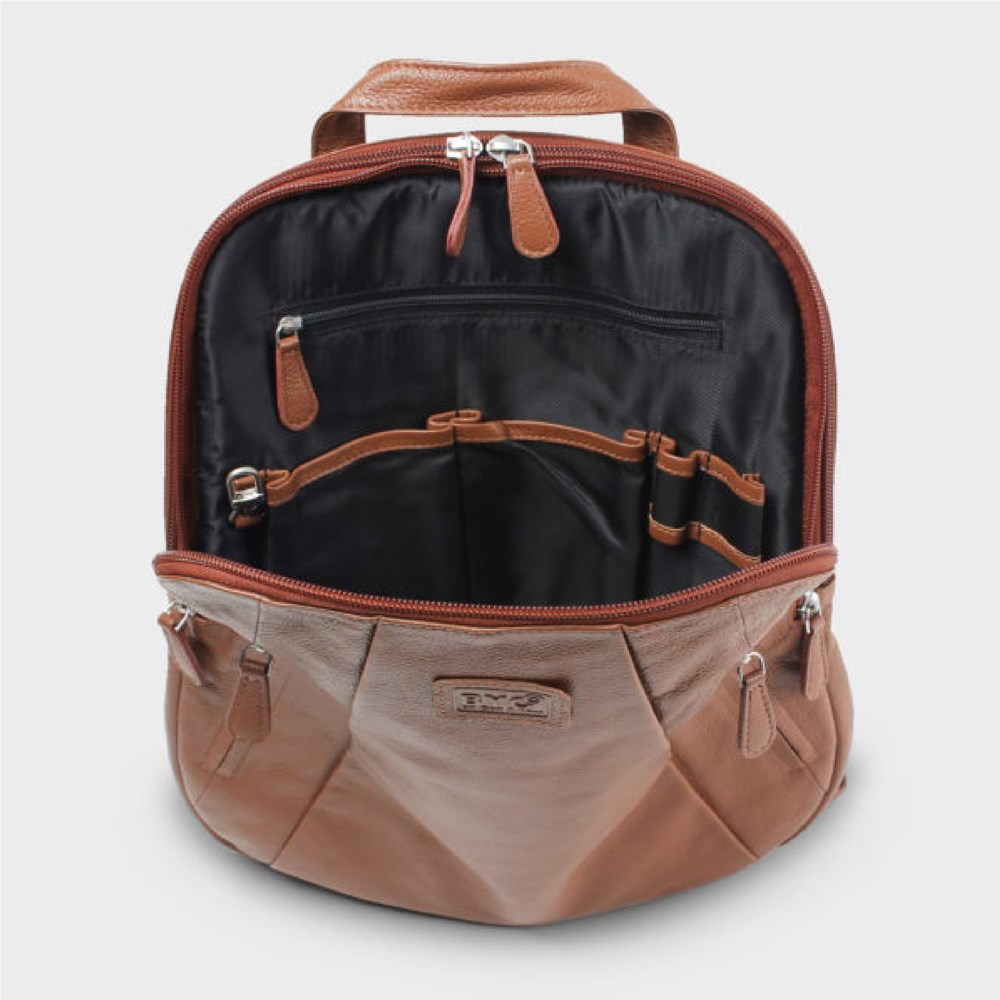 "Buy Online  Kibitzer Premium Leather Backpack - Tan Accessories"