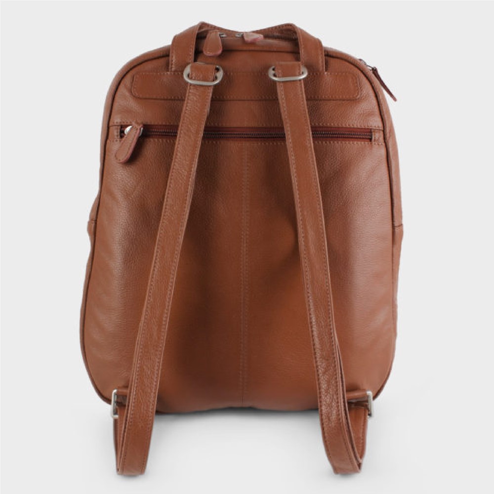 "Buy Online  Kibitzer Premium Leather Backpack - Tan Accessories"